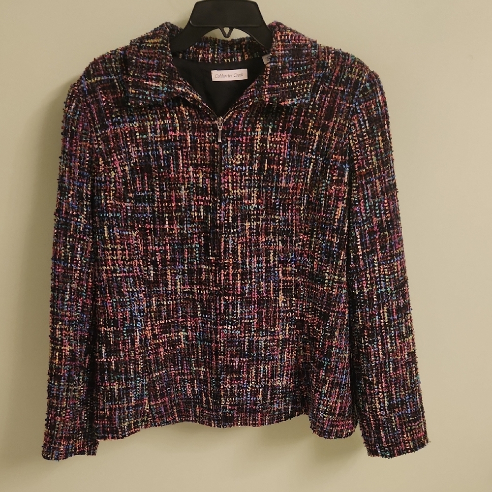 Coldwater Creek Multicolor Tweed Blazer